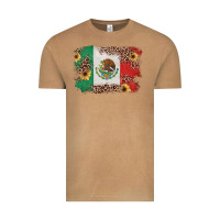 Vintage Camel Mexican Flag with Leopard Vintage Tee - texasbilliewilder