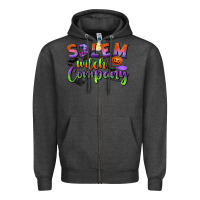 Charcoal Heather salem witch company Zipper Hoodie - BundleAndBundleShop