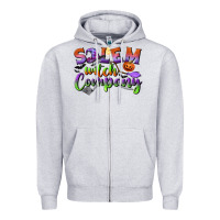 Heather Grey salem witch company Zipper Hoodie - BundleAndBundleShop
