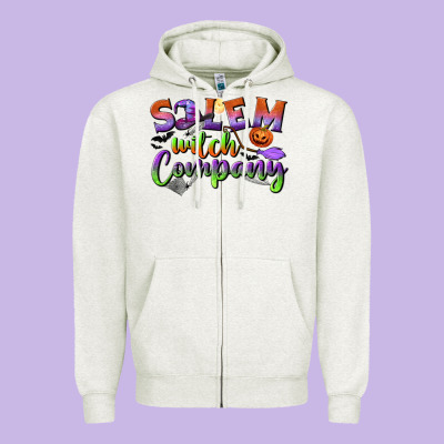 Salem Witch Company Zipper Hoodie Designed By Bundleandbundleshop