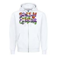 White salem witch company Zipper Hoodie - BundleAndBundleShop