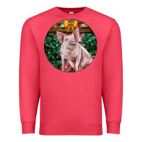 Cardinal christmas pig Premium Sweatshirt - LillyAllenDesigns
