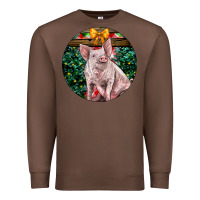 Chestnut christmas pig Premium Sweatshirt - LillyAllenDesigns