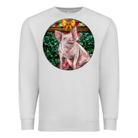 Dove Grey christmas pig Premium Sweatshirt - LillyAllenDesigns