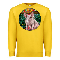 Lemon christmas pig Premium Sweatshirt - LillyAllenDesigns