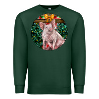 Sports Green christmas pig Premium Sweatshirt - LillyAllenDesigns