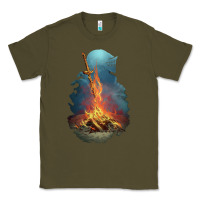Army Green Limited Edition Dark Souls Classic Tee - tuanDangUi