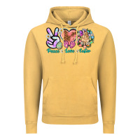 Vintage Mustard Peace love Easter Vintage Hoodie - NancyCooperArtShop