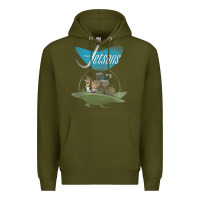 Army Green The Jetsons Ship Premium Hoodie - tuanDangUi