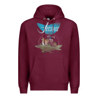 Burgundy The Jetsons Ship Premium Hoodie - tuanDangUi