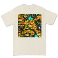 Bone Leopard Digital Camera And Sunflowers With Camouflage Seamless Pattern Premium Tee - BundleAndBundleShop