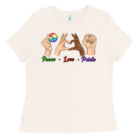 Bone Peace Love Pride Ladies Tee - BundleAndBundleShop