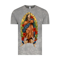 Cloud Rock Lady of Guadalupe with Roses Vintage Tee - texasbilliewilder