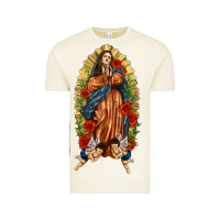 Vintage Arctic Lady of Guadalupe with Roses Vintage Tee - texasbilliewilder