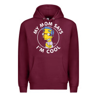 Burgundy The Simpsons Milhouse My Mom Says I'm Cool V1 Premium Hoodie - tuanDangUi