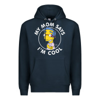 Navy The Simpsons Milhouse My Mom Says I'm Cool V1 Premium Hoodie - tuanDangUi