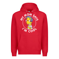 Red The Simpsons Milhouse My Mom Says I'm Cool V1 Premium Hoodie - tuanDangUi