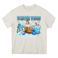 Cream winter vibes Heavy Core Tee - MaliasSmallBusiness