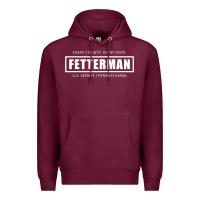 Burgundy John Fetterman, Vote Fetterman For Senate, Preside Premium Hoodie - tuanDangUi