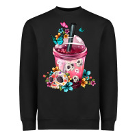 Black Mexican Day Of The Dead Skulls Coffee Cup Heavyweight Sweatshirt - FaDigitalArtStudio