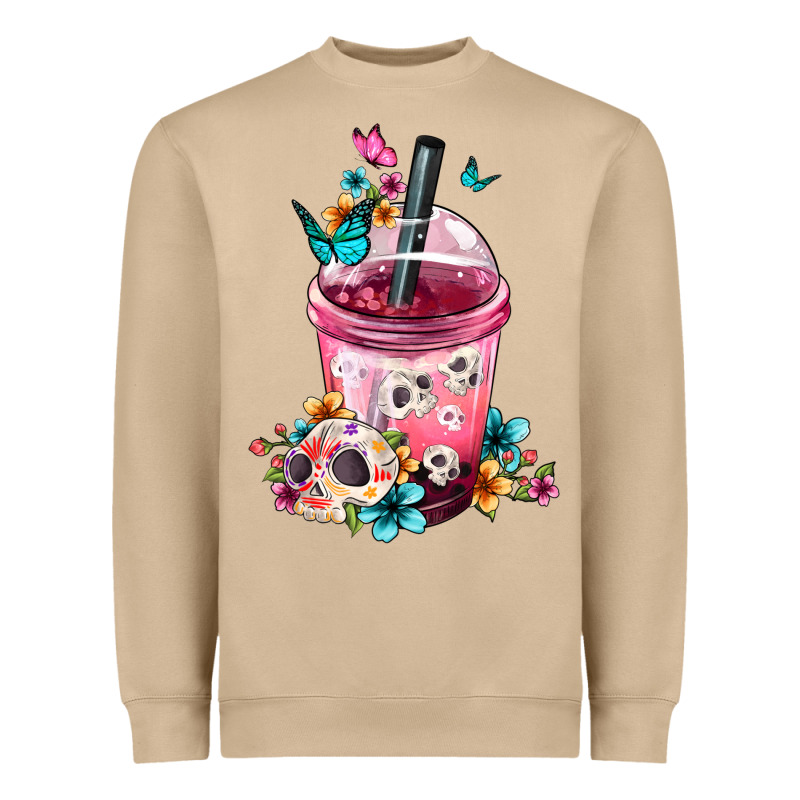 Mexican Day Of The Dead Skulls Coffee Cup Heavyweight Sweatshirt by FaDigitalArtStudio | Teevron