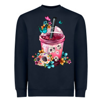Navy Mexican Day Of The Dead Skulls Coffee Cup Heavyweight Sweatshirt - FaDigitalArtStudio
