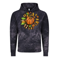 Cloud Black Fall Sunflower with Pumpkin Vintage Hoodie - texasbilliewilder