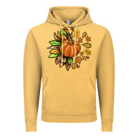Vintage Mustard Fall Sunflower with Pumpkin Vintage Hoodie - texasbilliewilder
