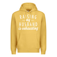 Antique Gold raising my husband is exhausting wife gifts funny Premium Hoodie - tuanDangUi