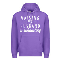 Purple raising my husband is exhausting wife gifts funny Premium Hoodie - tuanDangUi