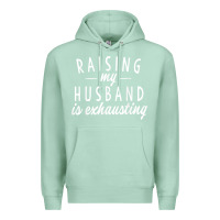 Seafoam raising my husband is exhausting wife gifts funny Premium Hoodie - tuanDangUi