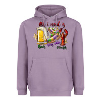 Lavender all i need is beer king cake crawfish Heavyweight Hoodie - SublimationCraftShop