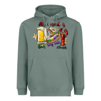 Sage all i need is beer king cake crawfish Heavyweight Hoodie - SublimationCraftShop
