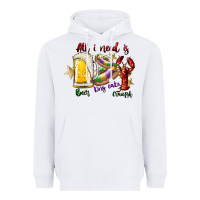 White all i need is beer king cake crawfish Heavyweight Hoodie - SublimationCraftShop