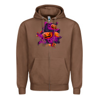 Chestnut halloween pumpkin patch  3 Zipper Hoodie - BundleAndBundleShop