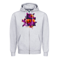 Heather Grey halloween pumpkin patch  3 Zipper Hoodie - BundleAndBundleShop
