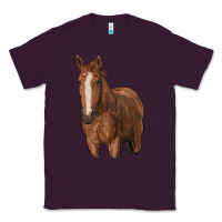 Plum brown horse Classic Tee - RanaPortraitStore