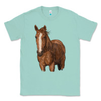 Seafoam brown horse Classic Tee - RanaPortraitStore