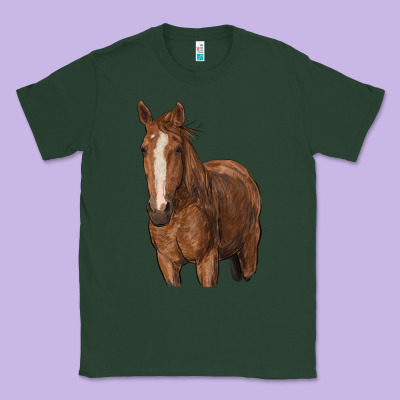 Brown Horse Classic Tee Designed By Ranaportraitstore