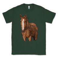 Sports Green brown horse Classic Tee - RanaPortraitStore