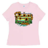 Bubblegum Pink North Dakota State Map Ladies Tee - RanaPortraitStore
