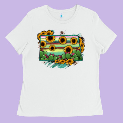 North Dakota State Map Ladies Tee Designed By Ranaportraitstore