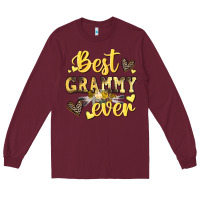 Burgundy best grammy ever mother's day Long Sleeve Tee - CowGirlArtShop
