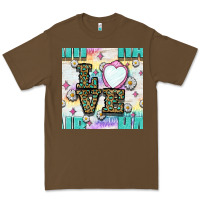 Cacao Leopard Love Hair And Mirror With Daisy Seamless Pattern Bbs Premium Tee - BundleAndBundleShop