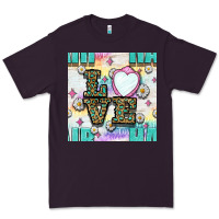 Plum Leopard Love Hair And Mirror With Daisy Seamless Pattern Bbs Premium Tee - BundleAndBundleShop