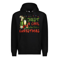 Black just a girl who loves christmas Premium Hoodie - BundleAndBundleShop