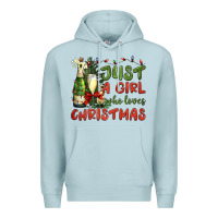 Blue Mist just a girl who loves christmas Premium Hoodie - BundleAndBundleShop