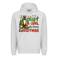 Dove Grey just a girl who loves christmas Premium Hoodie - BundleAndBundleShop