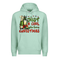 Seafoam just a girl who loves christmas Premium Hoodie - BundleAndBundleShop