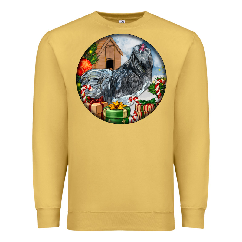 Ameraucana Rooster Christmas Premium Sweatshirt by LillyAllenDesigns | Teevron